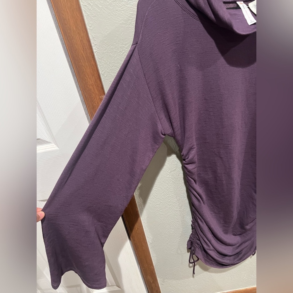 Daily Practice Size M Purple Cowl Neck Dress Fleece Line NWT Adjustable - Picture 4 of 5
